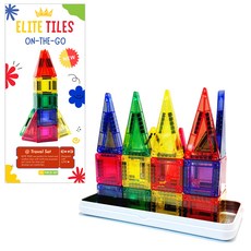 엘리트타일즈 국내 원조 No.1 미니자석타일 26피스 (비비드) | 휴대용자석완구 | 미니자석블럭 | 외출 여행 차 비행기에서 어디서든 즐겨요!, 1개, 비비드