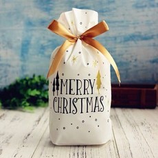 34 크리스마스 선물포장 리본비닐봉투, B메리크리스마스, 50장