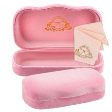 Modern Eyewear 하드 쉘 안경 케이스 천 포함 벨벳 독서용 유리 안경 케이스 경량 깨짐 방지 남성 및 여성용 블랙 벨벳