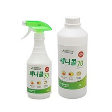 쎄니콜70 에탄올 살균소독제 뿌리는소독제, 살균소독제/발효알콜59%/, 1개, 450ml