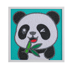 마이토이즈 액자형 귀여운 보석십자수 15 x 15 cm, 윙크판다, 1개