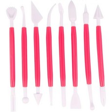 JEWEDECO 프라모델 아트 나이프 3 24pcs 점토 조각 도구 도자기 모델링 모양 성형 핑크 주에데코 Q1695721, Pink, 1개