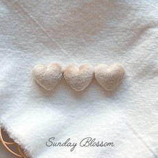 20mm 벨벳 하트 싸개단추 부자재 수선 예쁜단추, 05. 아이보리, 1개