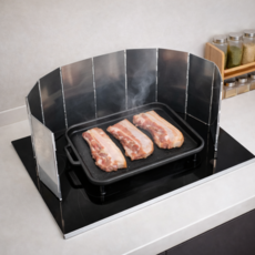 루메르 주방 기름튐 방지 10단 가림막, 1개, 실버