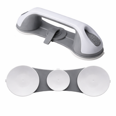 하스몰 3중 진공 무타공 흡착 안전 손잡이, 그레이, 1개