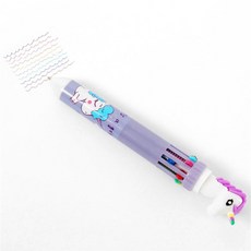 바렛 유니콘 10색볼펜 퍼플 포인트필기구