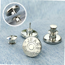 청바지줄이기 허리조절 허리연장수선 퍼펙트 허리줄이기단추 매직단추, 실버스타