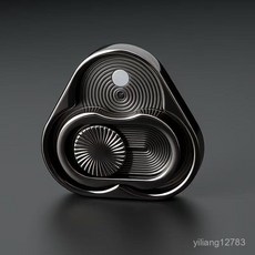 1+2고품질신상삼각회전푸시코인스트레스해소완구 3링핸드피젯틱톡사운드 메탈감압완구 직장인학생인기선물아이템, 3개, 삼환[3층]-블랙
