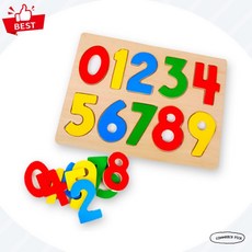 우토토이즈 숫자 퍼즐 소형 원목 숫자 맞추기 수학 놀이 교구 픽앤코501