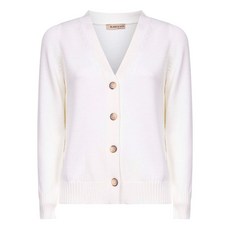 블랑카비타 버튼 플래킷 골지 가디건