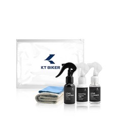 KT BIKER鏡片清潔防霧鍍膜組，有效清潔油污，防止起霧，保護鍍膜，確保行車安全, 1套, 60ml