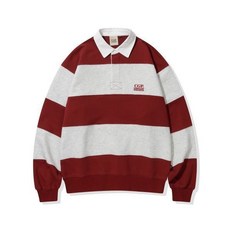 [백화점 정품] 코드그라피 매장정품 CODEGRAPHY 스트라이프 럭비 맨투맨다크 레드