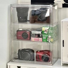 透明壓克力相機展示收納箱, 1個, 多功能收納箱【大號-三格】