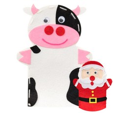 5인용 어린이 쉬운 펠트 바느질놀이 손인형만들기 보육기관 소아병원 EQ, 산타 UDOFB0209