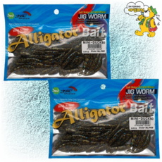 JRC엘리게이터 미니덕쉐드웜2 벌크포장/100pcs MINI DUCK SHAD/쏘가리 송어축제 전갱이, 100개