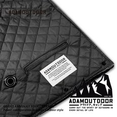 ADAMOUTDOOR 戶外露營墊 輕巧便攜 多功能用途 耐磨保暖, 黑色