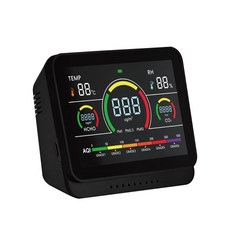 AirBOX 8合1多功能空氣品質監測儀, 霧黑, 1個