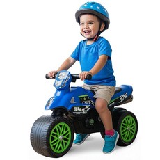 Waddle 아동용 오토바이 밸런스 바이크 - 유아용 라이드 온 장난감 사운드 포함 넓은 휠 베이스 고무 코팅 휠 발에서 바닥까지의 자동차 최대 20kg44파운드 1, 블루