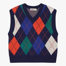 밀리밤 50% sale 아동 키즈 토들러 아가일 스웨터 조끼 아동조끼 니트조끼