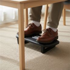 슬림쏘울 사무실지압마사지 발받침대, 블랙, 블랙