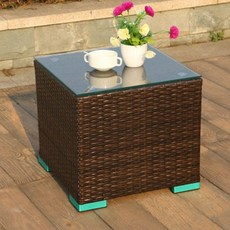 라탄 썬베드 수영장 펜션 리조트 선베드 호텔 철제 S자곡선 야외 휴게 가구용 비치안락체어, 알루미늄 사각 테이블