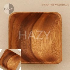 헤이지 키친프리 아카시아 사각볼 우드식기, 1개