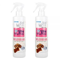 포켄스 강아지 향수&컨디셔너 300ml 베이비파우더향 2개 세트 강아지린스 뿌리는린스, 베이비파우더향 300ml, 후로랄향 300ml