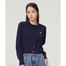 LEE 우먼 라운드넥 가디건 네이비 405832