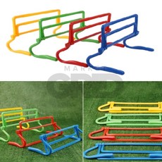 마켓그리드 접이식 3단 미니 허들 장애물 훈련 체육교구 민첩성훈련기구, 빨강(품)(절), 1개, 빨강