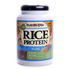 Nutribiotic 無麩質米蛋白粉, 清楚的, 600克, 1個