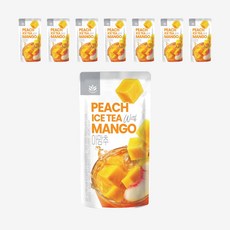 발란스그로우 편의점 빅사이즈 파우치 음료 아망추 복숭아 망고 아이스티 홈카페 탕비실음료, 8개, 320ml