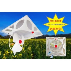 2台便宜輕鋼架循環扇 易而扇二點紅 專利 /天花板風扇14吋/DC馬達110V 220V全電壓/60x60公分, 14吋