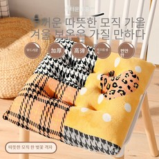 좌석 쿠션 의자 하단 쿠션 대학생 우유 벨벳 패딩 벤치 교사 의자 플러시 벤치 사무실 쿠션, 봉제-벚꽃 그리드, 1개