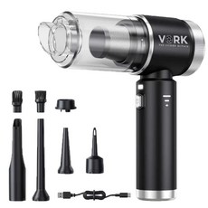 VORK 무선 미니 청소기 진공 핸디 가정용 에어건 소형 원룸 저렴한 청소기, VORK33, 블랙