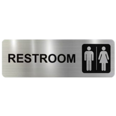 케이엠 알루미늄 UV코팅 남녀공용 화장실 표지판, ﻿RESTROOM, 1개