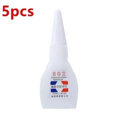 502 초강력 접착제 빠른 시아노아크릴산염 가죽 고무 금속 사무실 수리 도구 5 개, 5개