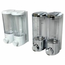 浴室 雙瓶皂液器, 白, 1個