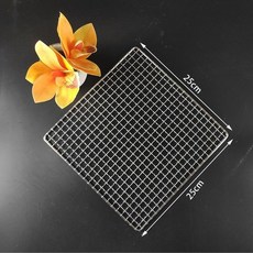 精選優品 304不鏽鋼燒烤網，食品級烤箱網，加粗加密戶外烤肉網，烘焙冷卻瀝油多用途, 1個, 長25厘米x寬25厘米, 長25厘米x寬25厘米