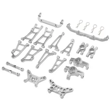 MJX HYPER GO 1/14 14211 숏카드 RC 자동차 액세서리용 메탈 스윙 암 스티어링 컵 서스펜션 프레임 쉘 컬럼, 03 Silver