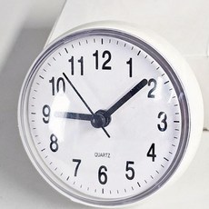 방수 벽시계 욕실용 흡착형 무소음 시계 타임표시계, 방수시계(옐로우)