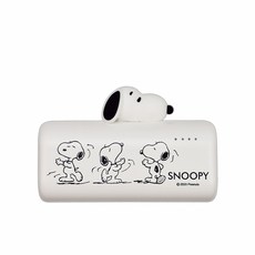 SNOOPY史努比【正版授權】立體大頭公仔 5000mAh 口袋電源, 旋轉跳躍【Type-C】
