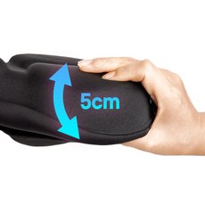 노스바이크 흔들림없는 자전거 안장 쿠션 커버 전립선 실내 실외 5CM, 1개, 블랙+실버 ( NB-111A  벨크로타입)