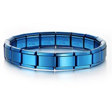 여자 남자를위한 이탈리아어 매력 링크 스테인레스 스틸 황금 팔찌 DIY 만들기 9mm 구슬 실버 컬러 레트로, 07 ICH002-5