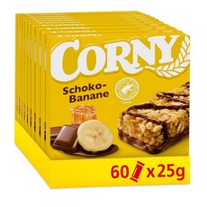 Corny 시리얼 바 10개입 6팩 초콜릿 바나나 Cereal Bar | Corny Classic | Chocolate Banana | With Chocol, 6개, 1g