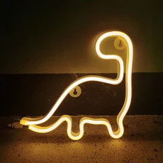 고양이 모양의 네온 라이트 USB 배터리 휴일 장식 Led 램프 침실 웨딩 파티 선물, 01 USB or AA battery, 06 Dinosaur warm