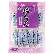 일본 세이조이시이 와카야마상점 히토쿠치 시오 요캉 소금 팥 양갱 12봉입