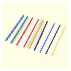 【臺灣現貨】1x40P 單排針 近12mm 40pin 彩色排針 間距2.54mm 多色可選, 紅,銅, 1個