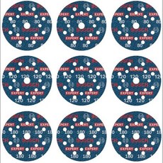 보쉬 AC 샌딩페이퍼 O780 150mm 6인치 필름사포세트 80방 120 180 448, 1개