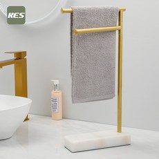 스탠드 수건걸이 욕실 호텔 타올 행거 거치대 선반랙, 1개, B. 골드 (기본 높이 50cm)