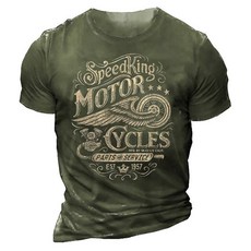 남성용 3D 바이크 오토바이 프린트 티셔츠 여름 패션 반팔 모터사이클 레트로 셔츠 상의, [01] XXS, [03] moto52903